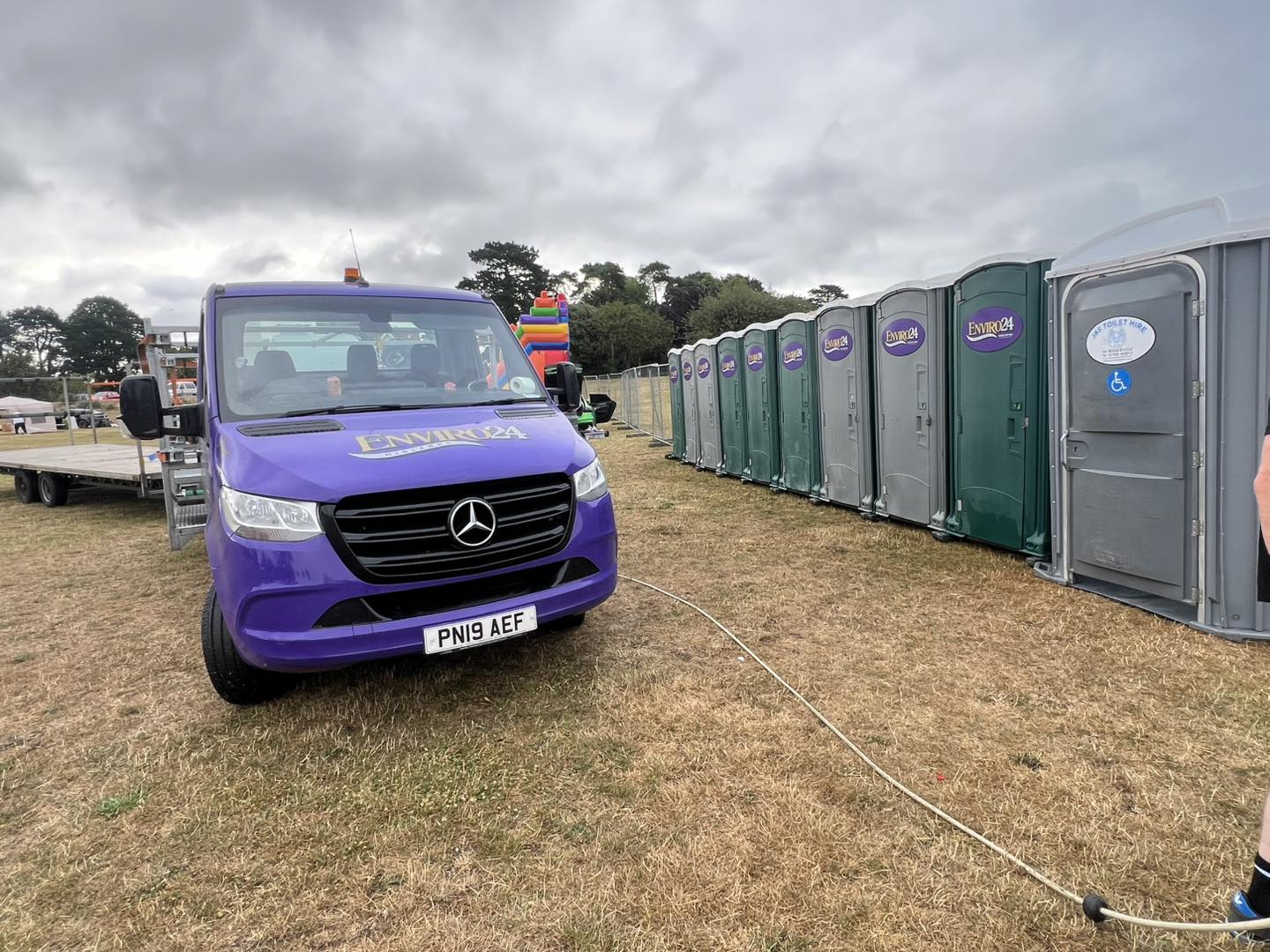 Enviro24 portable toilet setup at event in Kidderminster
